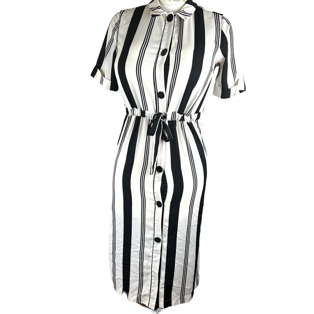 Primark Wrap Front Striped Dress